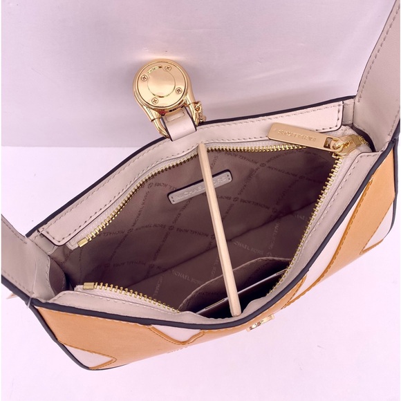 Michael Kors Lyra Small Color-Block Pochette Shoulder Purse - Picture 12 of 16